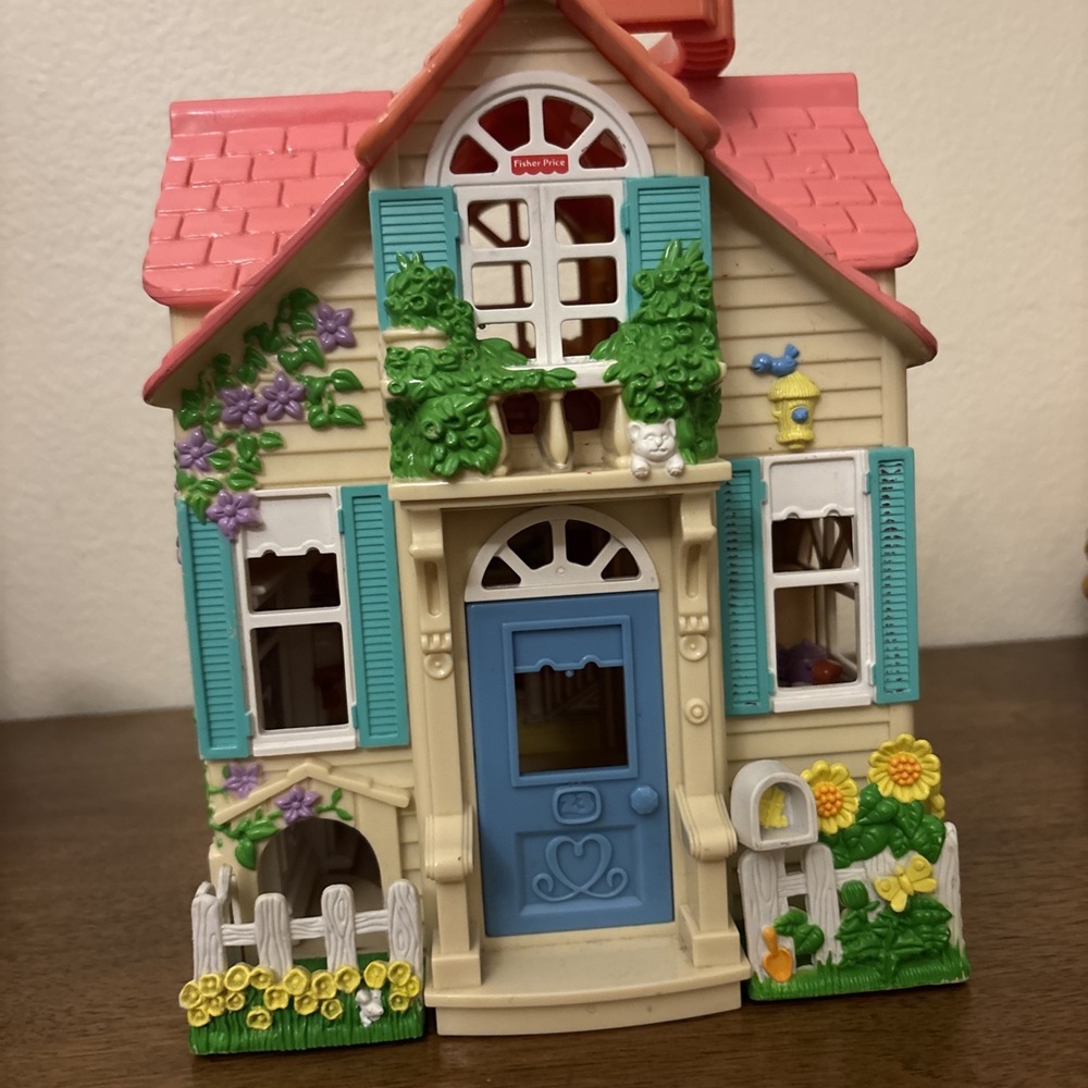 Vintage Fisher-Price Loving Family Sweet Streets Country Cottage Doll House 2000 - Picture 3 of 9